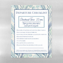 Checklist para check-out do logotipo de férias da 