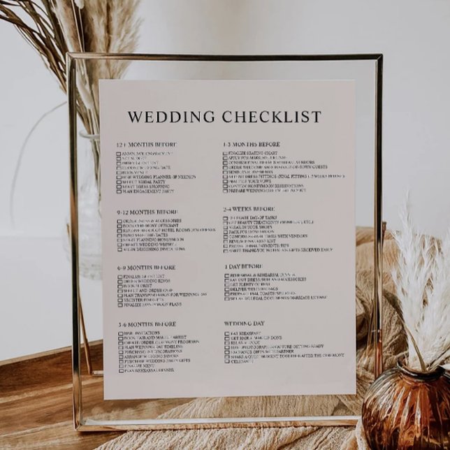 Checklist para o casamento da Sage Boho de 12 Mese (12 Month Sage Boho Wedding Checklist
)