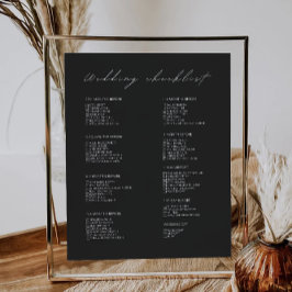 Checklist para o casamento preto de 12 meses