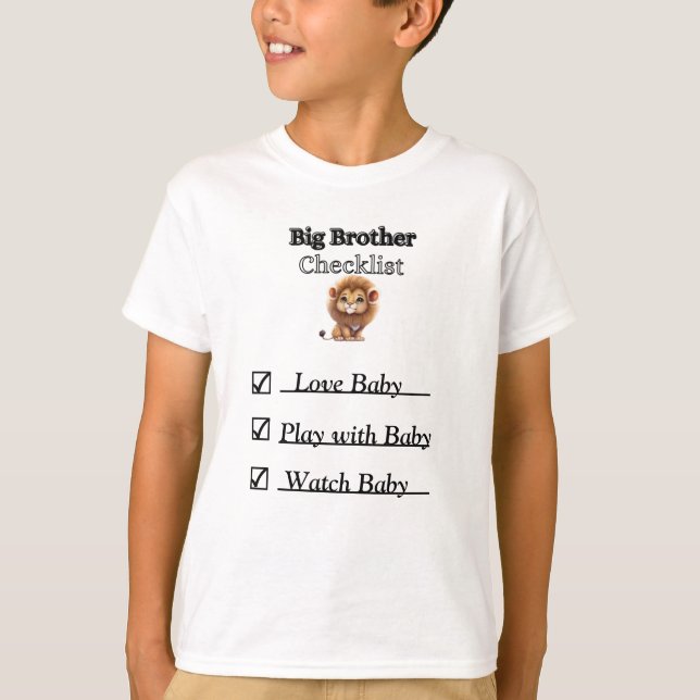 Checklist para T-shirt do Big Brother (Frente)