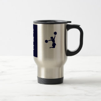 Cheerleader na caneca de viagem de salto da