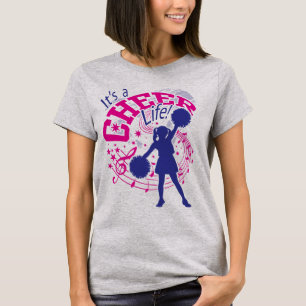 Cheerleaderes, é uma vida alegre, camiseta animada