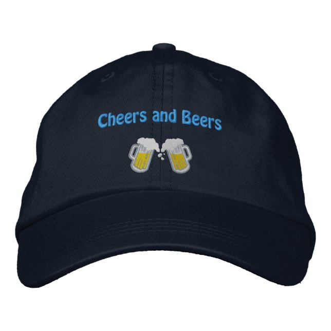 Cheers and Beers Embroiderado Boné (Frente)