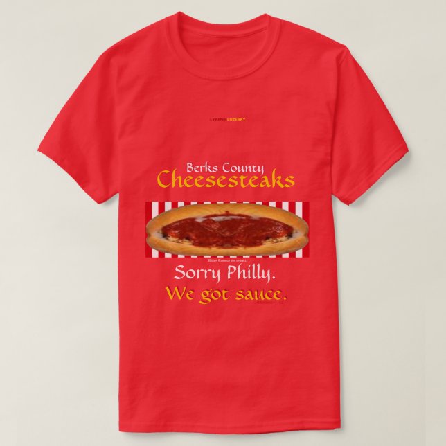 Cheesesteaks do Condado de Berks. Camiseta (Frente do Design)