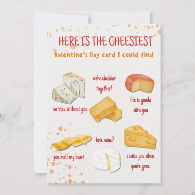 Cheesy Valentine's Day Card | Valentine's Card (Frente)
