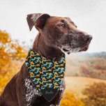 Cheetah Animal Print Tea Script Nome Pet Bandana<br><div class="desc">Bandana,  nome de animal de estimação,  com impressão animal</div>