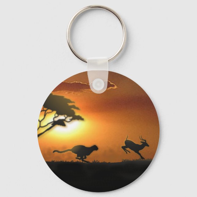 Cheetah e Gazelle chaveiro (Frente)