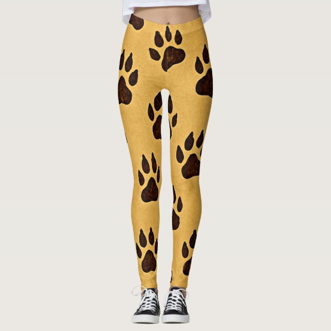 Cheetah Footprint Leggings – “Run Wild in Style” (Frente)