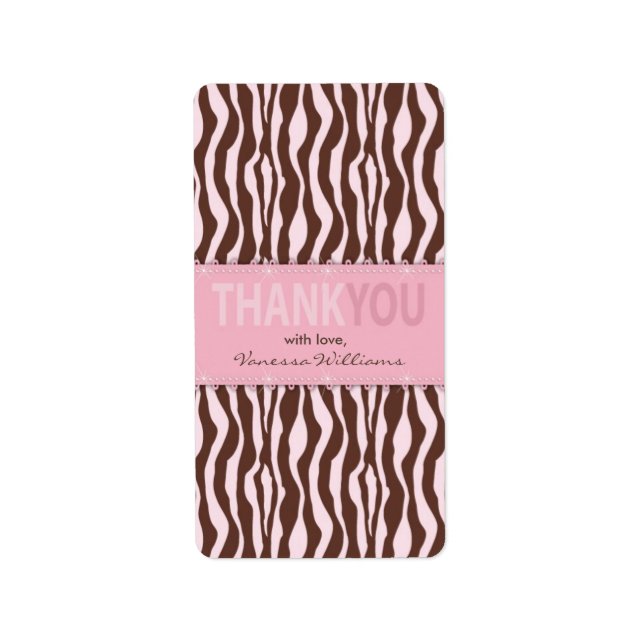 Cheetah Girl TY Mini Hershey Etiqueta de Bar ZB (Frente)