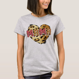 Cheetah Heart Mama T-Shirt