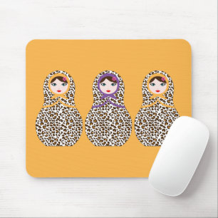 Cheetah Impressão Matryoshka Mousepad