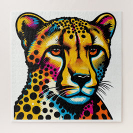 Cheetah Pop Art 600 Piece Quebra-cabeça