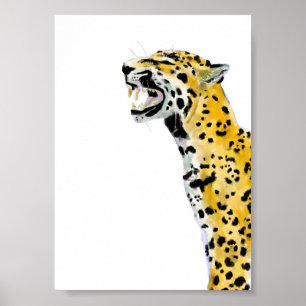 Cheetah Vintage Animal Poster