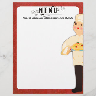 Chef de cozinha italiano macarrão-espaguete carton