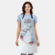 Chef de cozinhar personalizado de boneco de neve