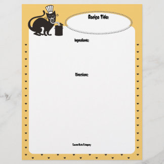 Chef de gato de cor personalizada aroma receita al