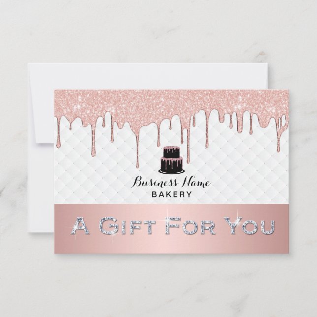 Chef de pastelaria de pastelaria Dourada com Rosa  (Frente)