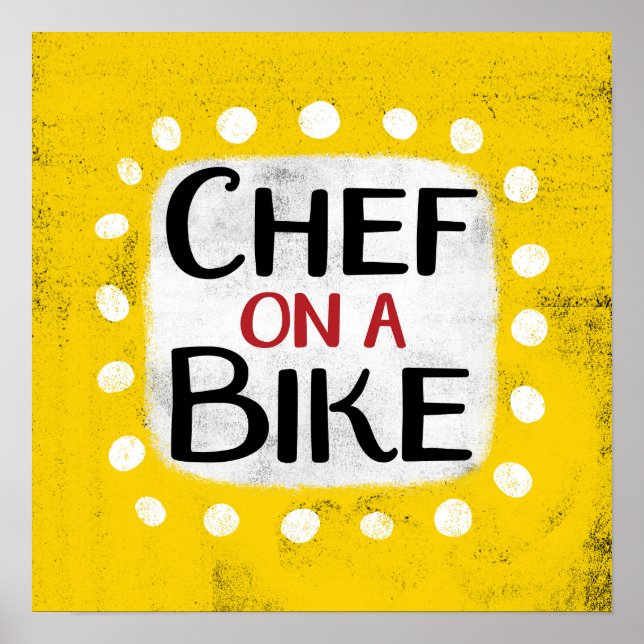 Chef Em Uma Arte De Poster De Bike (Frente)