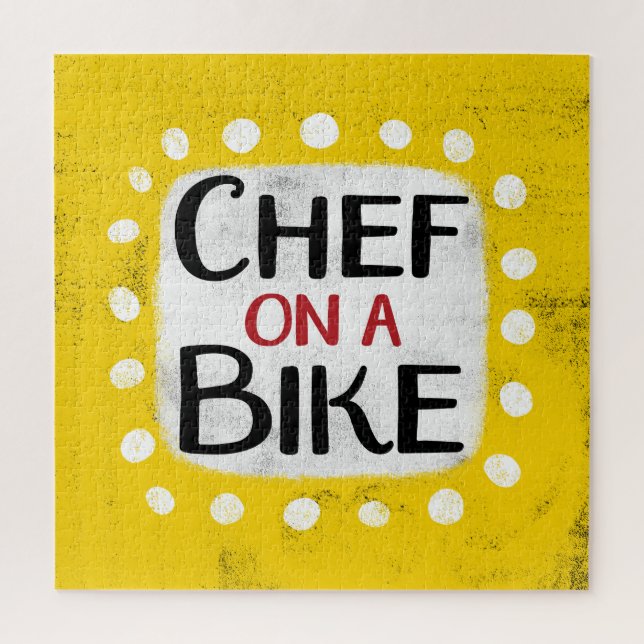 Chef Em Uma Quebra-cabeça De Bicicleta (Vertical)