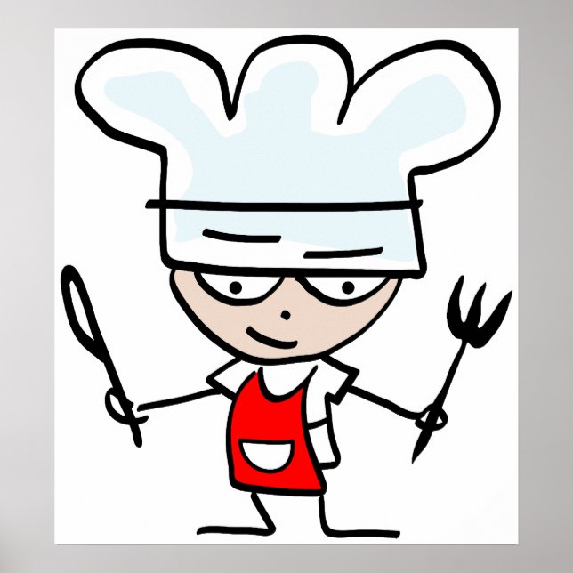 Chef poster para casa ou restaurante (Frente)