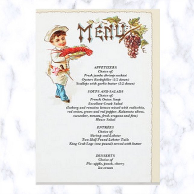 Chef Vintage Editável com Lagosta (Criador carregado)