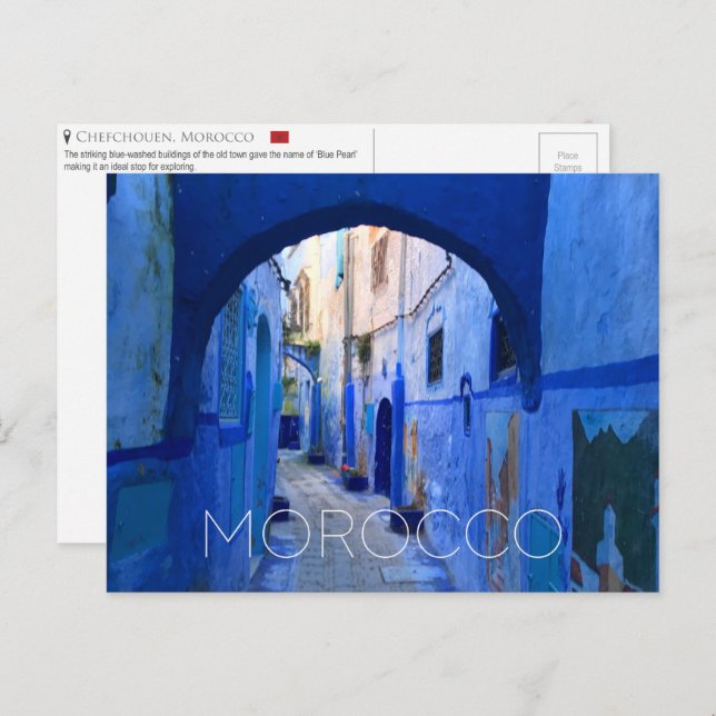 Chefchouen, cartão postal do Marrocos (Frente/Verso)