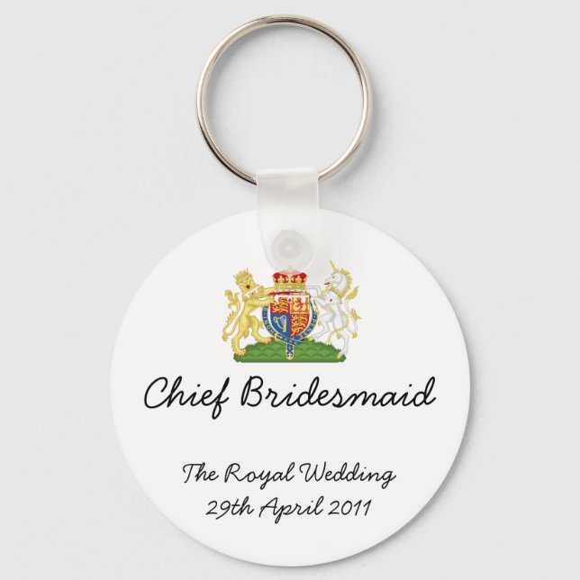 Chefe Bridesmaid - chaveiro de Souvenir Casamento  (Frente)