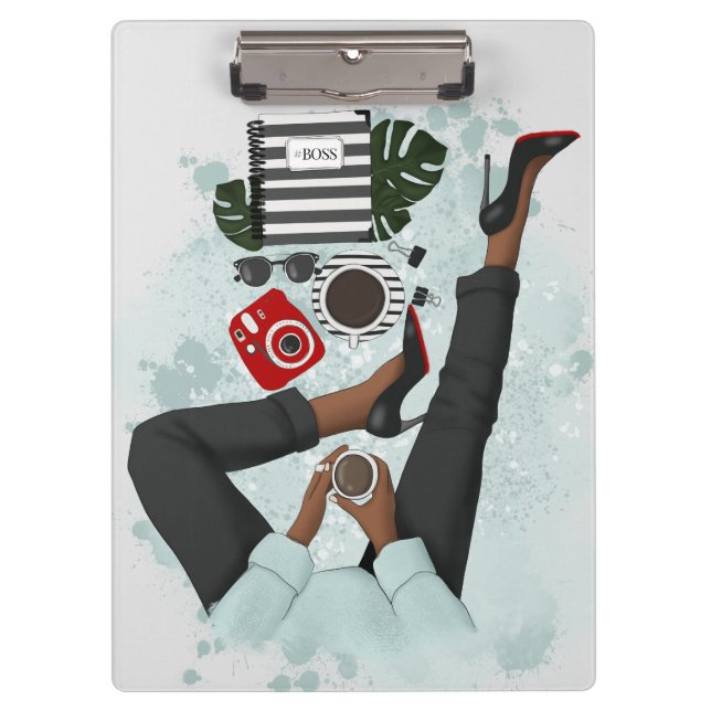 Chefe com prancheta do estilo (Frente)