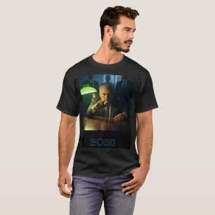 Chefe com SMS preto T-shirt