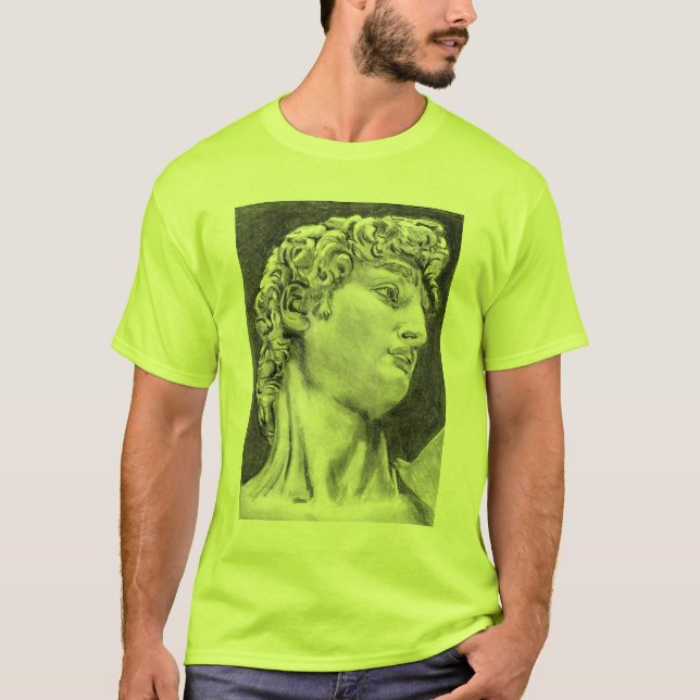 Chefe de David por Michelangelo Work T-Shirt (Frente)