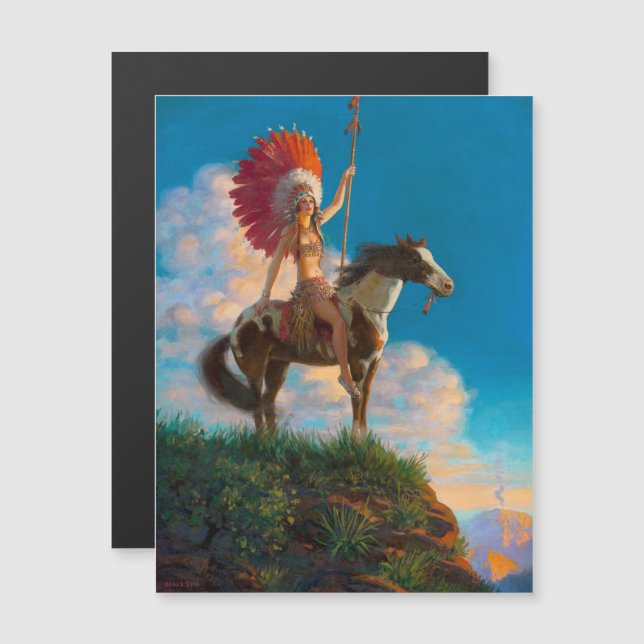 Chefe Indígena Nativo Americano das Chieftess (Frente/Verso)