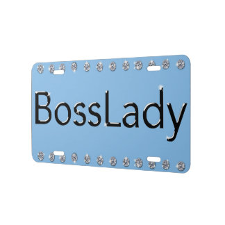 Chefe Lady Carolina Blue Vanity Plate