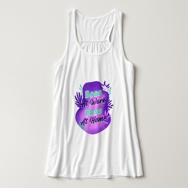 Chefe no Trabalho Chefe em Casa Camiseta para Mãe  (Frente do Design)