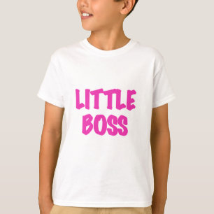 Chefe pequeno - camiseta e presentes cor-de-rosa