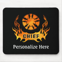 Chefes de Fogo Chamas Mouse Pad