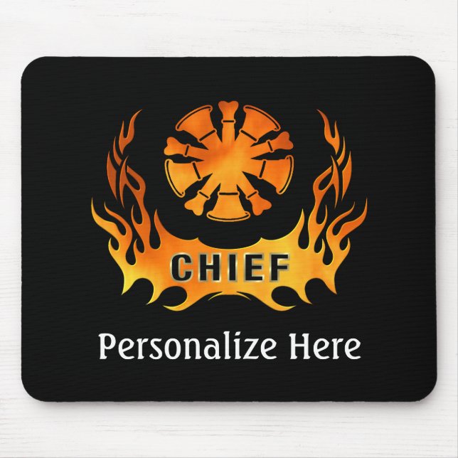 Chefes de Fogo Chamas Mouse Pad (Frente)