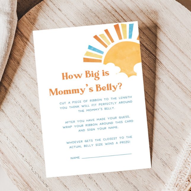 Chega o Filho Chuveiro de Bebê Quão Grande É o Jog (Here Comes the Sun Baby Shower Game)