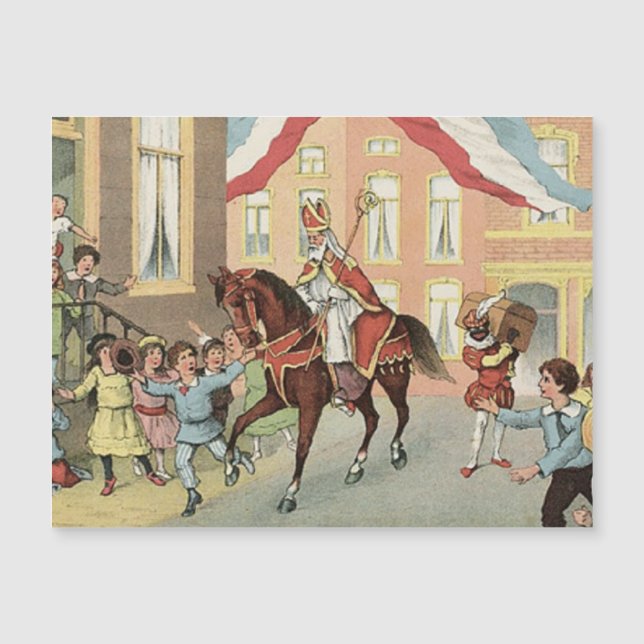 Chegada da Rua holandesa de Sinterklaas. Nick Rua. (Frente)