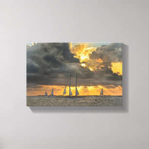 Chegando Tempestade no Sunset em Key West, Canvas