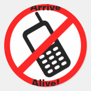 Chegue vivo! Grande etiqueta redonda