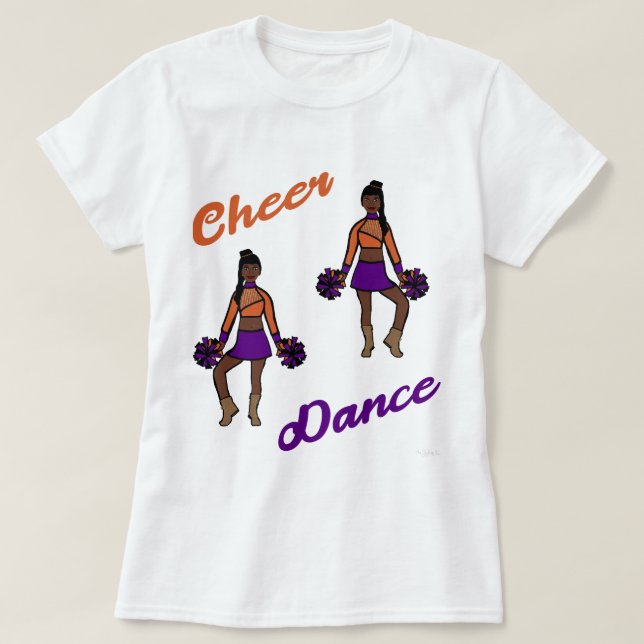 Cheio/ Dança T-Shirt Purple Orange ) (Frente do Design)