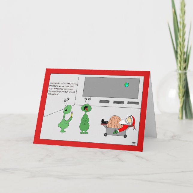 Cheio de papais noeis do Cartão de Natal de Leite  (Frente)