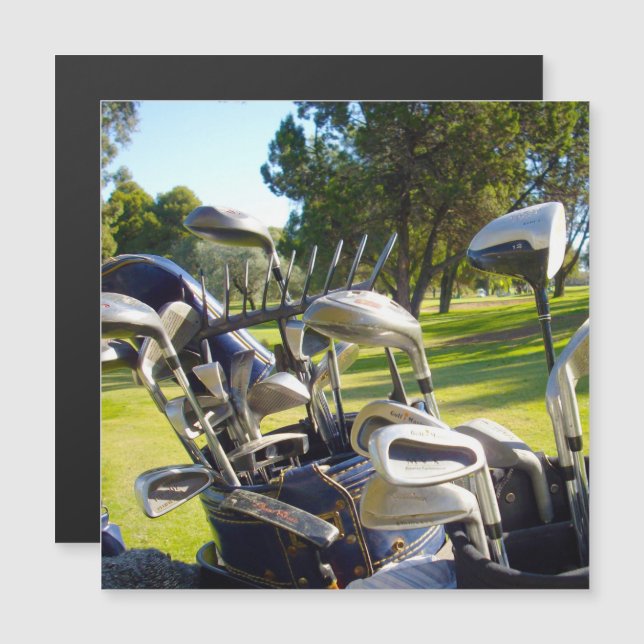 Cheio De Sacos De Golfe, Cartão Magnético (Frente/Verso)