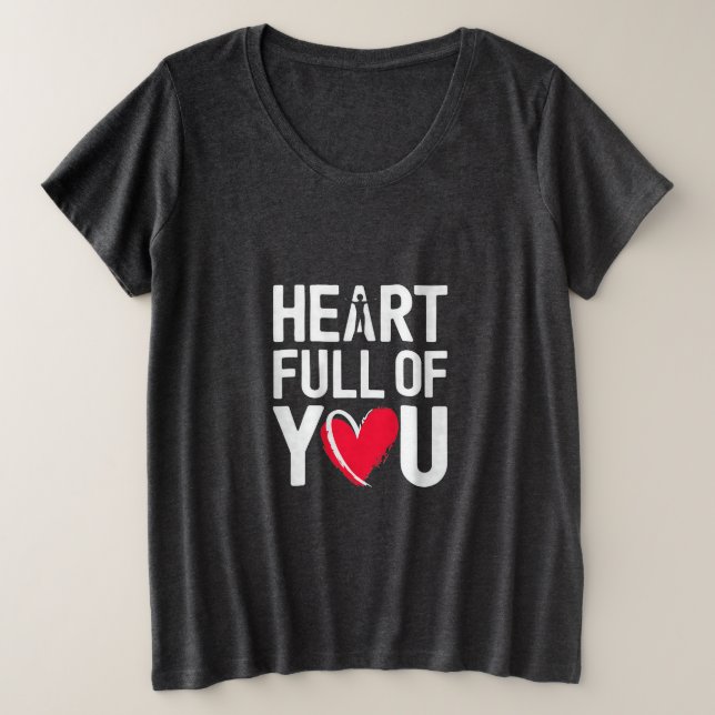 Cheio do coração de você | Camiseta (Frente do Design)