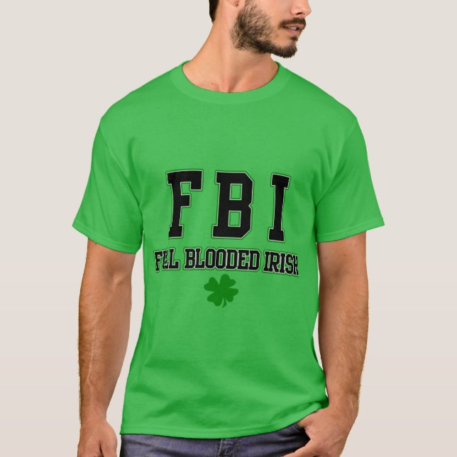 Cheio irlandês do FBI inundado Camisa irlandesa (Frente)