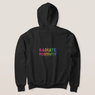 cheio "Radiate Positivity" - Hoodie Zip. Camiseta