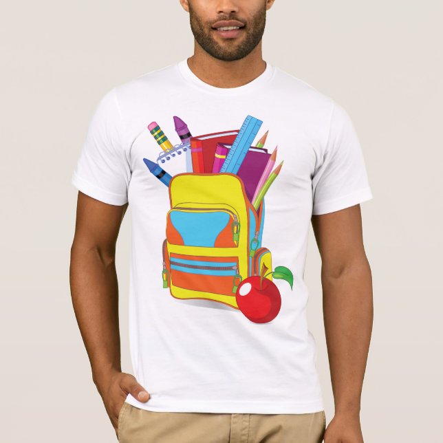 Cheio School Bag Mens T-Shirt (Frente)