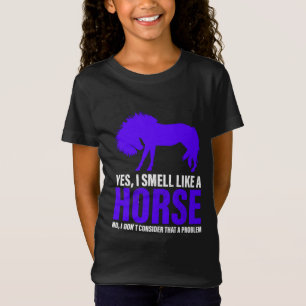 Cheira como um cavalo na camiseta real