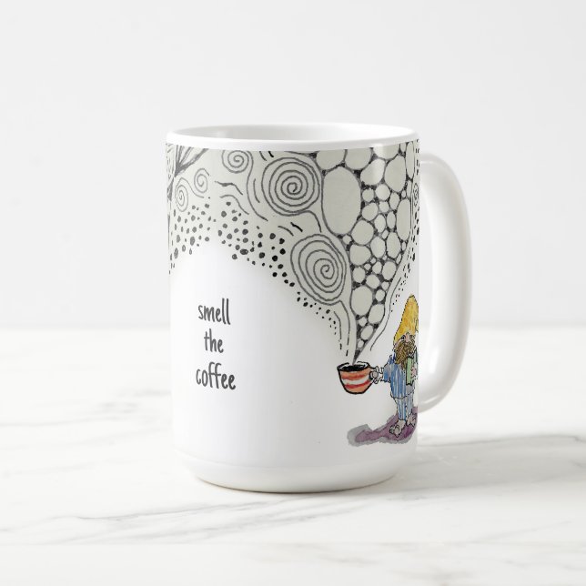 Cheire a caneca de café (Frente Esquerda)