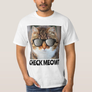 Cheque Meowt, Engraçada Camiseta Gato